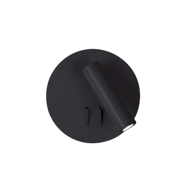 Viokef Wall Lamp Led Black Round Moby — 4188201