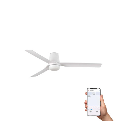 Faro Barcelona MINI PUNT TUB S LED Ceiling fan white 10W SWT TUYA — manufacturer representative image