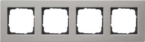 Gira E2 cover frame for flat installation stainless steel — 0214335