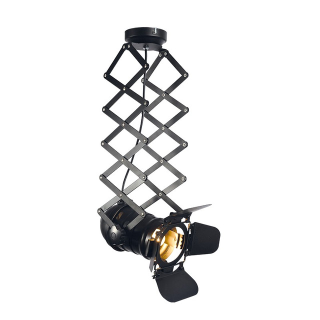 ACA Lighting CEILING L/F 1ΧΕ27 METAL BLACK 20Χ34Χ90CM ALMODOVAR — OD91131CB