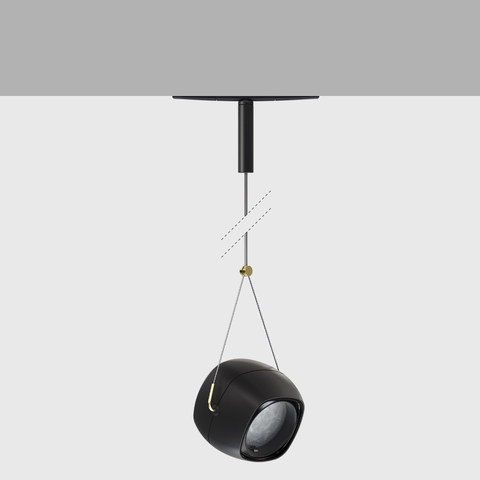 iGuzzini Newfo pendant for Superrail track Ø116 mm — 333F — manufacturer representative image