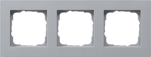 Gira E2 cover frame for flat installation colour aluminium colour aluminium (lacquered) — 0213255