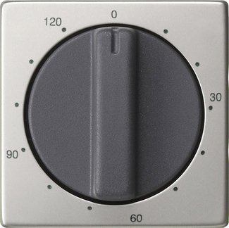 Gira Cover with toggle switch for time switch stainless steel 120 min — 0642600
