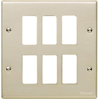 BTicino Cover plate 6 modules (3+3) — 506/6