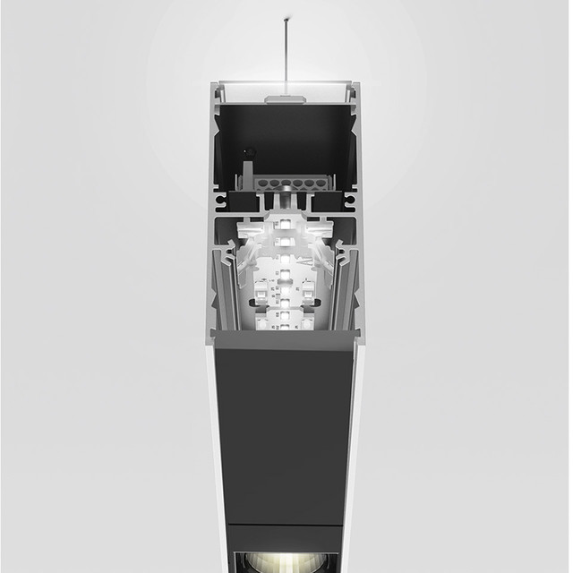 Artemide A.39 Suspension - Direct + Indirect Emission - 1184mm - 36° - 3000K - Dimmable DALI - 3x4 Optics - Silver — BH08605 — manufacturer representative image