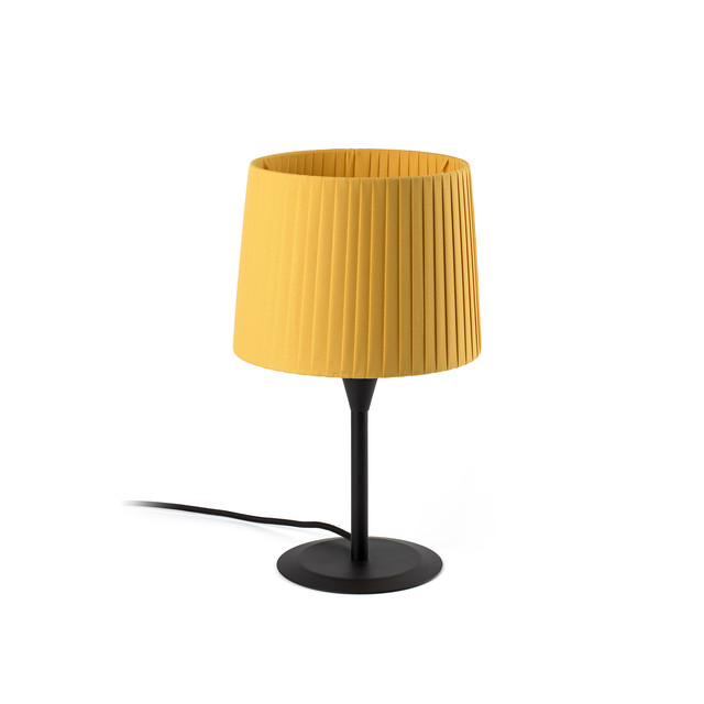 Faro Barcelona SAMBA S Black/ribbon yellow mini table lamp — 64317-36