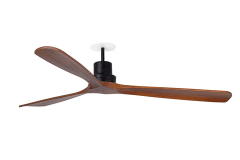 Faro Barcelona LANTAU RECESSED L Black/walnut fan — manufacturer representative image