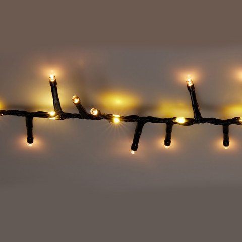 ACA Lighting XMAS CLUSTER LED LIGHTS 1060 WATERFALL EFFECT WW 5mm BULB BLACK LEADWIRE 3m IP44 ADAPTER 220/240VAC-18VDC 6W 15 FUNCTIONS MEMORY& 8/16 TIMER L15m — manufacturer representative image