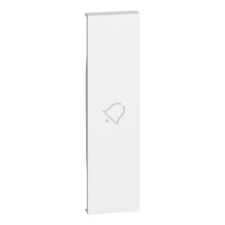 BTicino Lightable cover with bell symbol - 1 module - white — KW01D