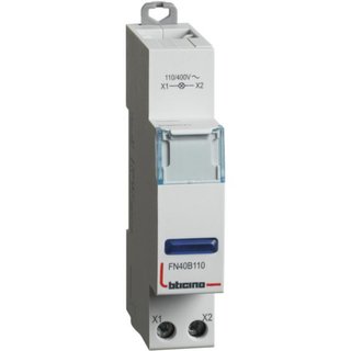 BTicino Pilot Light with blue LED 110-400Vac - 1 module — FN40B110