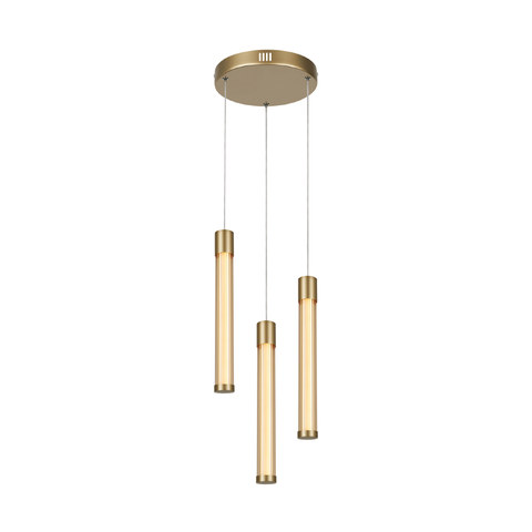 ACA Lighting CANDELERA-PENDANT LAMP*3 GOLD ALUMINIUM LED SMD 21W CCT 1470LM IP20 265X1500MM — manufacturer representative image
