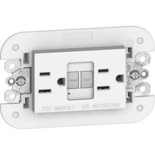 BTicino American standard 2 P+E 15 A 127 Vac GFCI socket — KW4188GFG6