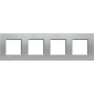 BTicino Square cover plate 2x4P 71mm Tech — LNA4802M4TE
