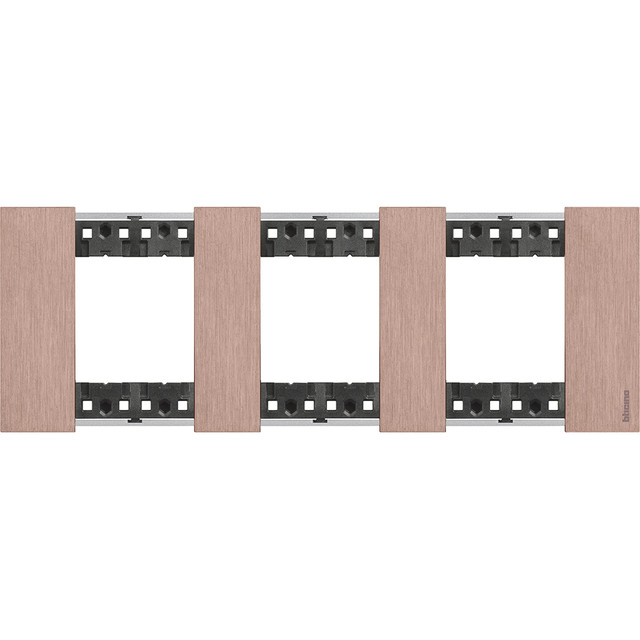 BTicino 2x3P 71mm Living Now plate — KA4802M3ZM