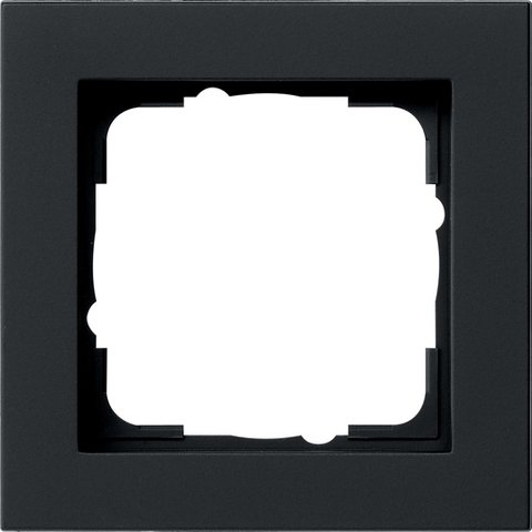 Gira E2 cover frame black matt (lacquered) black matt (lacquered) — 021109