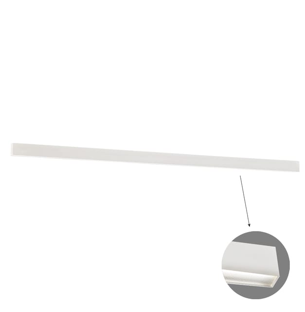 Viokef Linear Wall Lamp L3380 3000K White Microprismatic Dim. Ciba — 3916-02338-3-W-M-D3