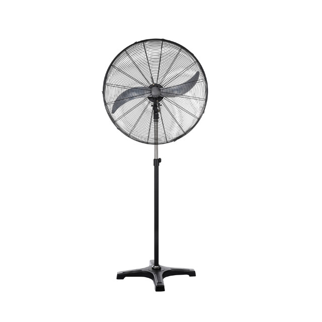 ACA Lighting INDUSTRIAL STAND FAN, METALLIC, BLACK WITH 2 BLACK BLADES, DIAM65, AC 150W — FANSPPB80