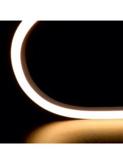 Zambelis LS68 LED RUBBER 10x10MM WHITE NEON SIDE BENDING 24V 9.6W/m 144 LEDs/m 2700K IP67