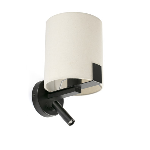 Faro Barcelona NILA Black and off white reading lamp — manufacturer representative image