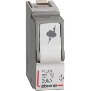 BTicino Replaceable cartridge N-PE for SPD items F10AB.. - F10AC.. - F10AS.. — F10AN