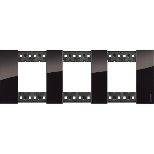 BTicino 2x3P 71mm Living Now plate — KA4802M3DG