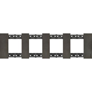 BTicino 2x4P 71mm Living Now plate — KA4802M4NG