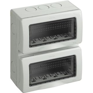 BTicino Box IP55 (base + Cover) vertical - for 4+4 modules Matix — 25508V