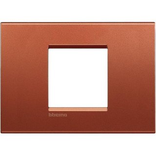 BTicino Square cover plate 2 modules centred - brick — LNA4819RK