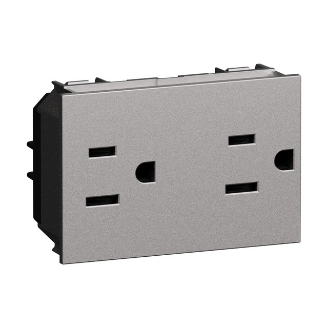 BTicino American standard 2 P+E 15 A - 127/250 VA universal duplex socket — KS4188