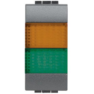 BTicino Lamp carrier with Lights orange/green — L4372AV
