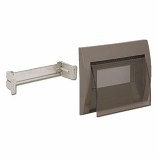 AVE Metallic grey cover with tinted flap for BL06P box – 8 modules — 53T08G