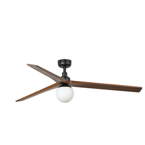 Faro Barcelona KLIM L Black/walnut fan E27 — manufacturer representative image