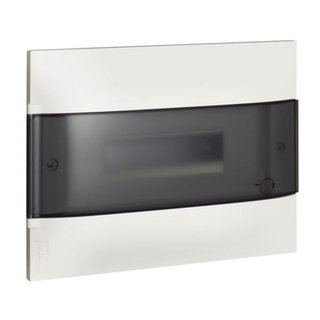 BTicino LINEA HABITA flush-mounting switchboard with door dark colour, 12 modules — E315P12