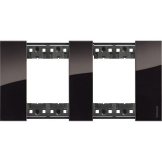 BTicino 2x2P 71mm Living Now plate — KA4802M2DG