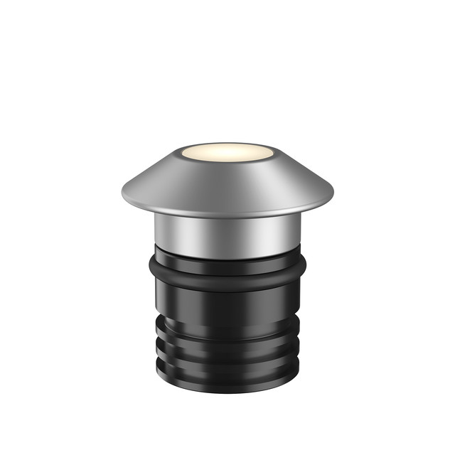 Flos Landlord Ground Ø49 with Honeycomb Matt Stainless Steel — F004A46A05601 — manufacturer representative image