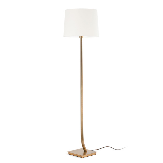 Faro Barcelona REM Old gold/white floor lamp — 29687-07