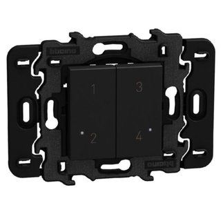 BTicino Wireless 4 scenarios control - 3V battery power supply - 2 modules - dark — YD4575CW
