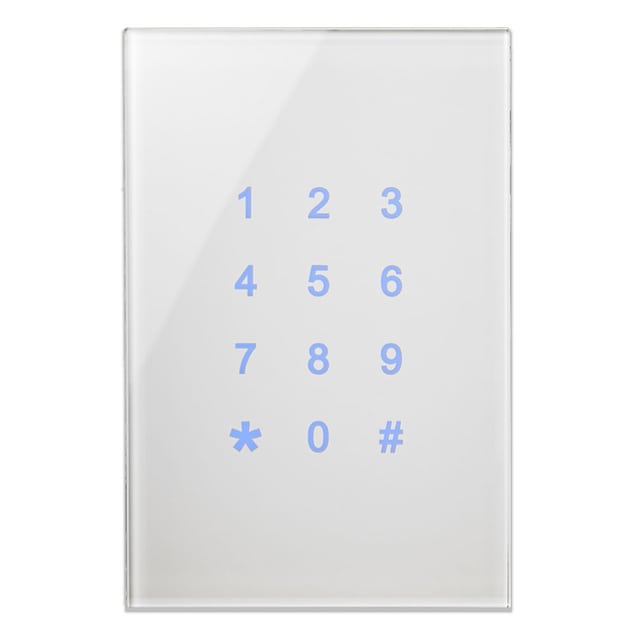 Blumotix Kristal access keypad — vertical white