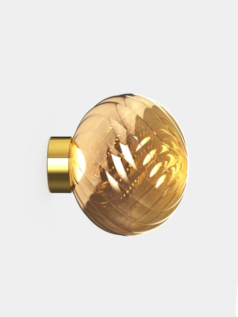 Tom Dixon Whirl Surface Light | Gold Polished Polycarbonate — WHS01GO-WEUM1