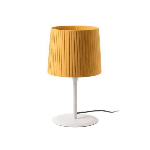 Faro Barcelona SAMBA White/ribbon yellow table lamp — manufacturer representative image