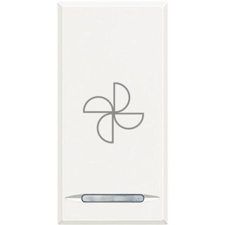 BTicino Key cover for 1 function with illuminated lens with screen printing symbol 'aspirator' — HD4915BC