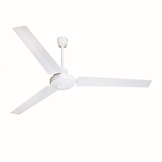 ACA Lighting INDUSTRIAL CEILING FAN, WHITE WITH 3 WHITE BLADES, DIAM140, AC 60W — FANOUWH10
