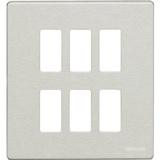 BTicino Cover plate 3+3 modules — 506/6/R