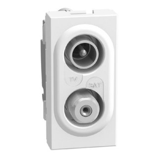 BTicino Direct demixed coaxial socket - type F SAT connector - 1 module - white — YW4214D