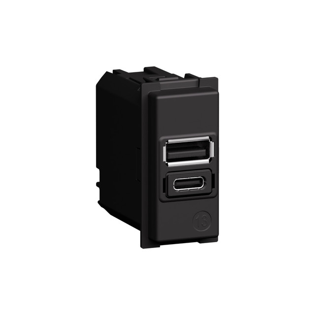 BTicino USB charger with 2 type A and C - 20W — K4192AC
