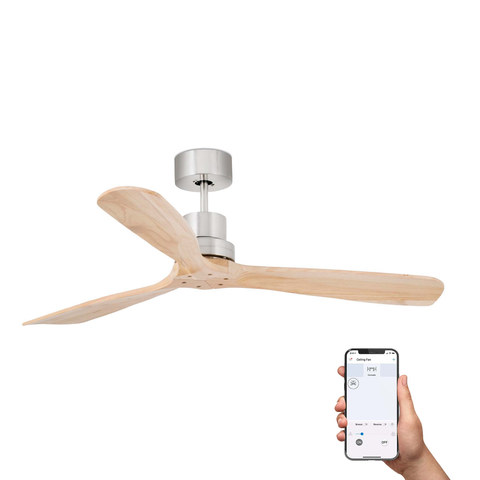 Faro Barcelona LANTAU L Matt nickel/pine fan TUYA — manufacturer representative image