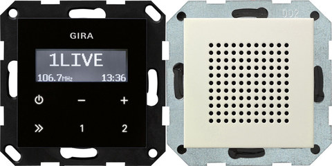 Gira RDS FM radio speaker System 55 cr.white — manufacturer representative image