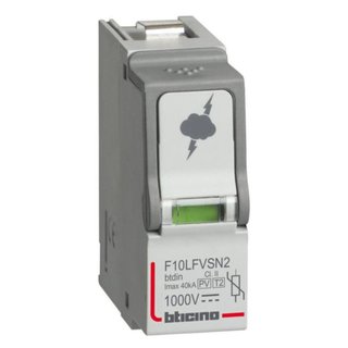 BTicino Replaceable cartridge for SPD for photovoltaic applications at 1000Vdc — F10LFVSN2