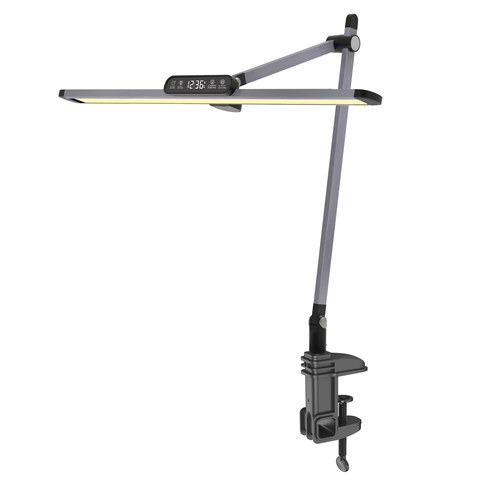 ACA Lighting DESK LAMP METALLIC GREY ALUMINUM + ABS LED SMD 12W 600LM CCT 3000K-3800K-5700K IP20 — manufacturer representative image