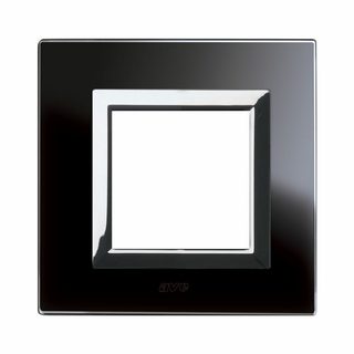 AVE FRONT PLATE 98X98 GLASS BLACK 2M — 44PVQ22NAL